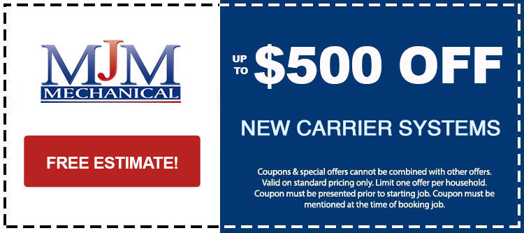 up to $500 Off New Carrier Air Conditioning Systems